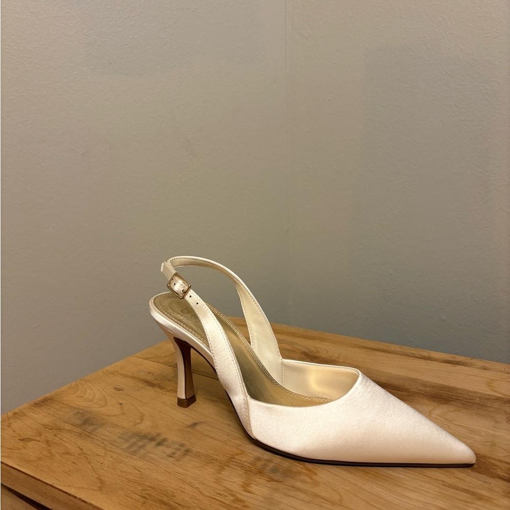 ASOS Cream Pointed Slingback Heels